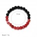 Red and Black Unisex Bead Bracelet