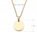 Disc Pendant Necklace in Gold