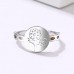 Stainless Steel Hollow Flower Ring in Silver
