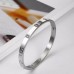 Stainless Steel Love Bangle in Silver