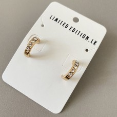 Mini Cuff Hoops With Stones