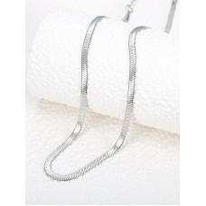 Stainless Steel Luxe Flat Choker Silver 0.3cm