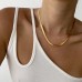 Stainless Steel Luxe Flat Choker Gold 0.4cm