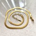 Stainless Steel Luxe Flat Choker Gold 0.4cm