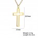 Stainless Steel Cross Pendant Necklace in Gold