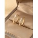 Rhinestone Mini Hoops in Gold