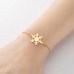 Stainless Steel Snowflake Bracelet in Gold