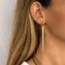 Stainless Steel Luxe Flat Long Earrings
