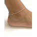 Stainless Steel Thin Rope Anklet in Silver