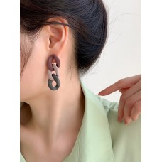 Tri Colour Chain Drop Earrings