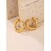 Stainless Steel Chubby Hoops in Gold