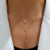 Stainless Steel CZ Decor Lariat Necklace