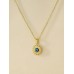 Stainless Steel Sun Evil Eye Pendant Necklace