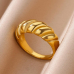 Stainless Steel Croissant Ring