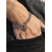 Stainless Steel Layered Bracelet with Cross