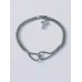 Stainless Steel Layered Bracelet with Cross