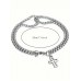 Stainless Steel Layered Bracelet with Cross