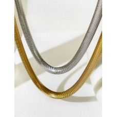 Stainless Steel Herringbone Necklace