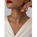 Stainless Steel Evil Eye Choker Necklace Silver