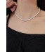 Stainless Steel Vintage Faux Pearl Necklace