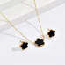 Stainless Steel Five Clover Jewellery Set