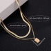 Stainless Steel Two Chain Necklace Set