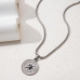 Stainless Steel Compass Pendant Necklace