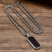 Stainless Steel Black Pendant Necklace