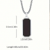 Stainless Steel Black Pendant Necklace