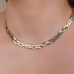 Stainless Steel Tri Toned Braided Necklace