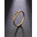 Stainless Steel Lunar Phase Ring Gold