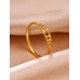 Stainless Steel Lunar Phase Ring Gold