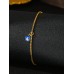 Stainless Steel Evil Eye Pendant Chain Anklet in Gold