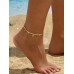 Stainless Steel Luxe Charm Drop Anklet