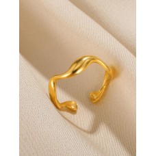 Stainless Steel Adjustable Wave Ring