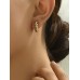 Stainless Steel Two Toned Twist Mini Hoops