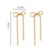 Stainless Steel Bow Drop Earrings