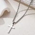 Stainless Steel Cross Pendant Necklace 