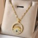 Stainless Steel Evil Eye Rhinestone Necklace