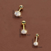 Stainless Steel CZ Mini Studs 3Pcs