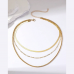 Multi Layered Necklace in Gold Tone