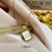 Stainless Steel Gold Plated Zodiac Sign Pendant Necklaces