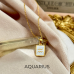 Stainless Steel Gold Plated Zodiac Sign Pendant Necklaces