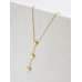 Stainless Steel Gold Plated Heart Lariat Necklace