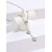 Stainless Steel Silver Plated Heart Lariat Necklace