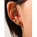 Stainless Steel Gold Plated Studs Pack of 6