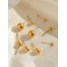 Stainless Steel Gold Plated Studs Pack of 6