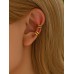 Stainless Steel Gold Tone Clip On Earrings