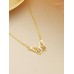 Stainless Steel Gold Plated Butterfly Necklace