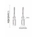 Stainless Steel CZ Rec Drop Earrings